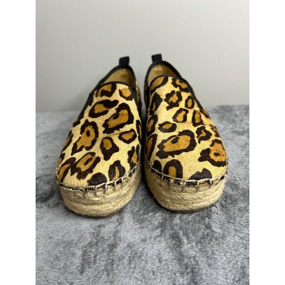 Sam Edelman Carrin Calf Hair Platform Slip on Shoes Espadrilles Flats Women's 7 - Picture 4 of 8